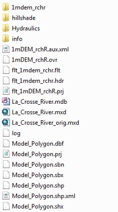 Geodatabase (2) Creates Hydraulics Folder (3) Clips Mannings' N Land Use Shapefile (4) Exports Flow Points (5) Created Station Points (6) Extracts DEM (7)