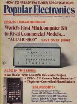 1975: Altair Microprocessor kit for under $500 256 bytes (!