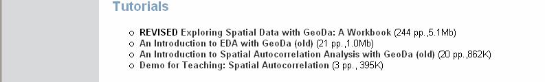 GeoDa: Documentation Stephen A.