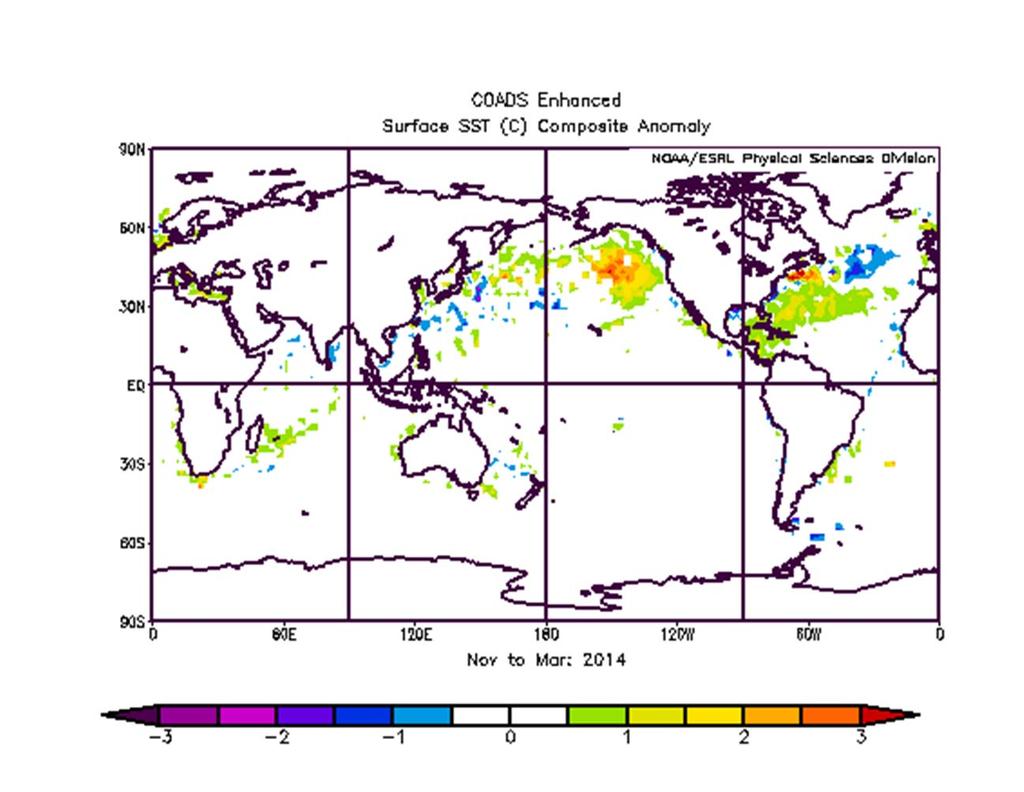 Persistence Interestingly, a global view of the SST anomalies from