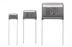 Metallized Polypropylene Film Capacitor Type : ECWF(L) Non-inductive construction using metallized polypropylene film with flame retardant epoxy resin coating.