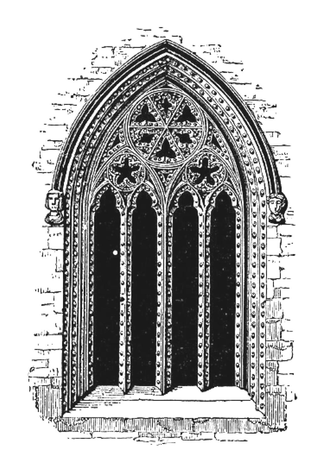 Question 8 Geometry and Trigonometry (40 marks) Windows are sometimes in the shape of a pointed arch, like the one shown in the picture. A person is designing such an arched window.