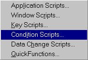 11 Kreiranje pogojnih programskih modulov V meniju izberemo: Special/Scripts/Condition Scripts Vpišemo pogoj Izberemo tip Vpišemo časovni interval