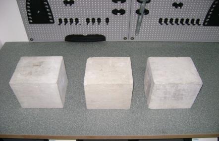Measurements were performed on samples of concrete cubes shaped with dimensions of 150x150x150 mm, from different classes of concrete according with Romanian Standards harmonized
