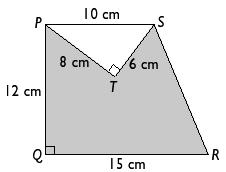 SULIT 16 3 Diagram 15, PQRS is a trapezium and PTS is a right-angled triangle. Rajah 15, PQRS ialah sebuah trapezium dan PTS ialah sebuah segi tiga bersudut tegak.