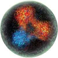the On a sub-microscopic level, the quarks in a proton appear as shared