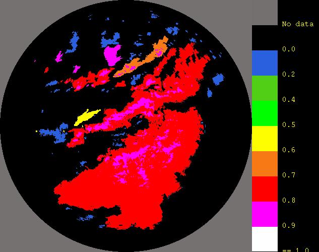 radar images as a radar begins to detect a larger area of a rain band as it crosses into the radar domain. Alternative solutions are to be investigated. 3.