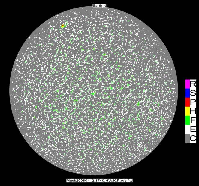 PSPT Images Used to Identify Solar Features April 12-14 were very quiet days Day