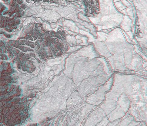 5 Extensive Area of Topographic Anaglyphs Covering Inland and Seafloor.