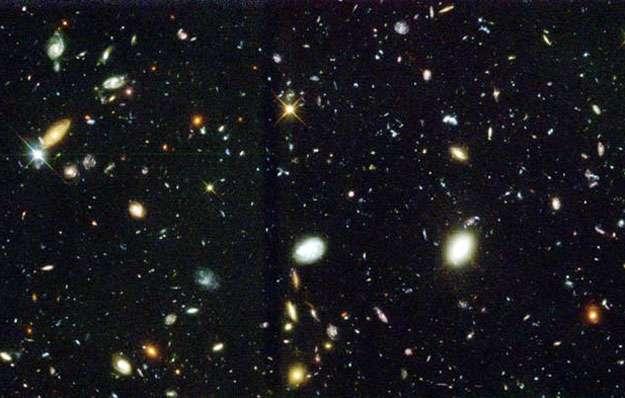 Looking more deeply, we see the universe is filled with galaxies.