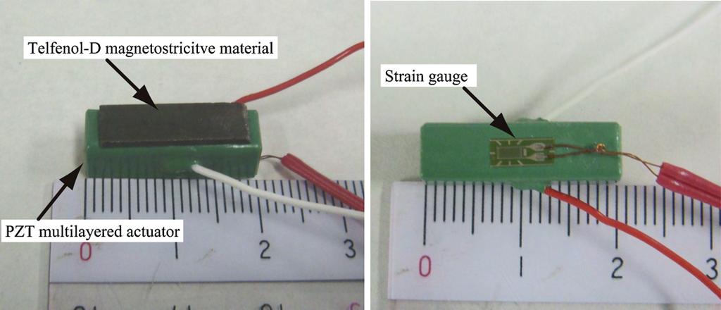 268 T. Morita, T. Ozaki / Sensors and Actuators A 161 (2010) 266 270 Fig. 3. Magnetostrictive-shape memory piezoelectric actuator composite. magnetic force was fabricated as shown in Fig.