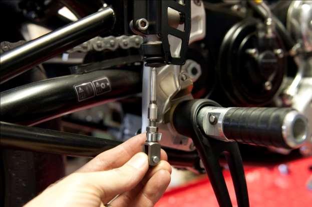 Do not loosen nut or adjust this length setting RIGHT HAND SIDE OF BIKE (REAR FOOT BRAKE SIDE)