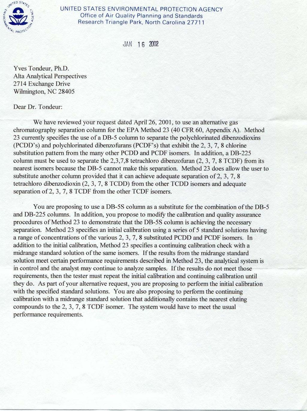 Figure 1: Copy of EPA s Letter approving the