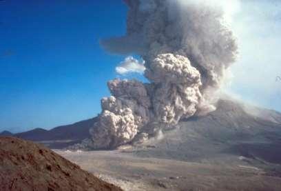 of Japan) in an early stage of eruption on