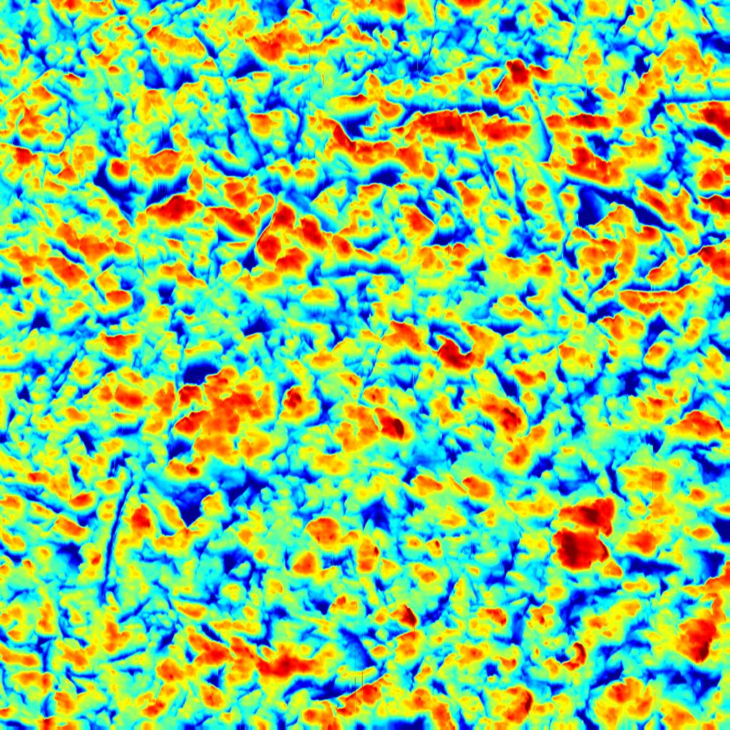 1. INTRODUCTION 900 750 600 450 300 Height (nm) 4 150 0 Figure 1.4: The height map of a plastic surface imaged with an atomic force microscope. Image size is 65 µm 65 µm.