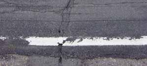 If the tensile stresses are becoming too high, the pavement will crack at its weakest point. Further cooling down of the pavement results in additional cracking and existing cracks will open.