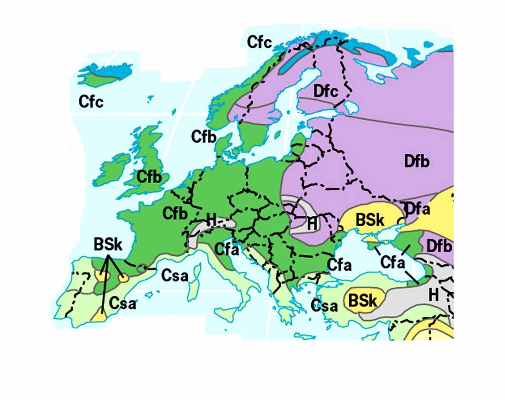 Köppen Climatic Regions over