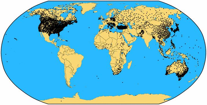 Global Network of Surface Meteorological Stations which Monthly