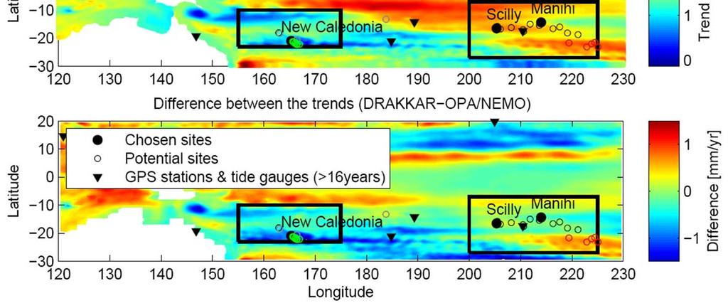 modeling and tide gauge records (Becker et al., submitted) overthepast50 years Results obtained show that : Becker et al.