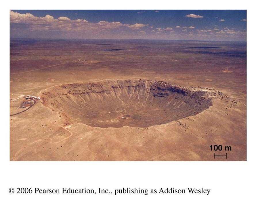 Past Impacts on Earth Meteor Crater (AZ) Created 50,000 years ago