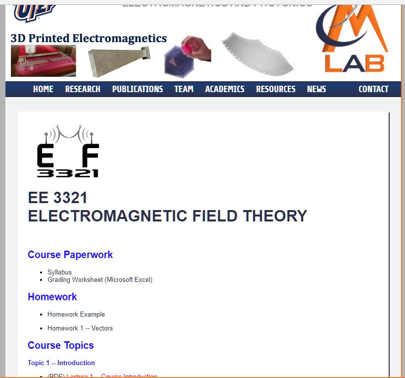 Welcome Course Information http://emlab.utep.edu/ee3321emf.htm EE 3321 Electromagnetic Field Theory 3 credit hours Instructor Information Name: Dr. Raymond C.
