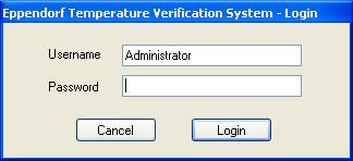 Operating Eppendorf see on Fig. Tab. p. p. manual Temperature Verification System Eppendorf Temperature Verification System 5 Operation 5 Operation 5.1 First steps 5.1.1 Logging in as User.