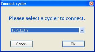 Eppendorf Temperature Verification System 6 Verifying a thermal cycler The dialog Connect cycler appears. 3. Select the thermal cycler to be verified using its number (= CAN address) and click OK.
