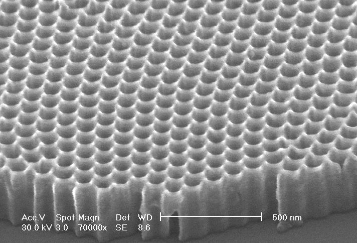 Highly ordered nano-hemiellipsoid arrays Ordered nano-hemiellipsoid arrays.