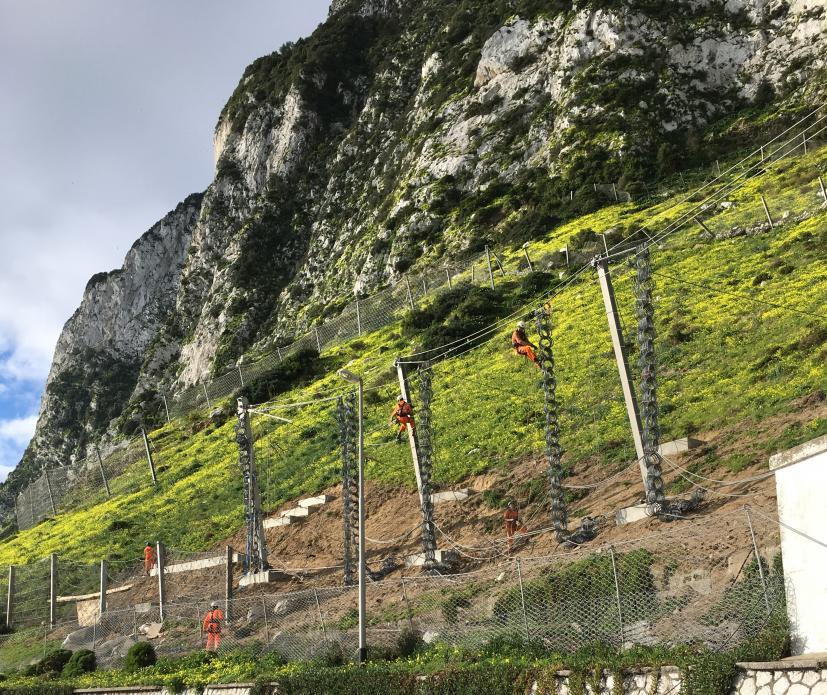 Visible scale of rockfall danger behind the barrier Another view of the