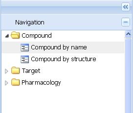1. Searching by Compound name: In the navigation tree on the left-hand side, expand the