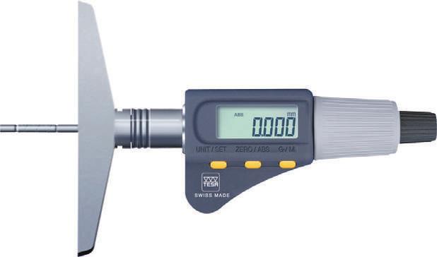 E X T E R N A L M I C R O M E T E R S MICROMASTER Depth Micrometers Non-rotating measuring rod.