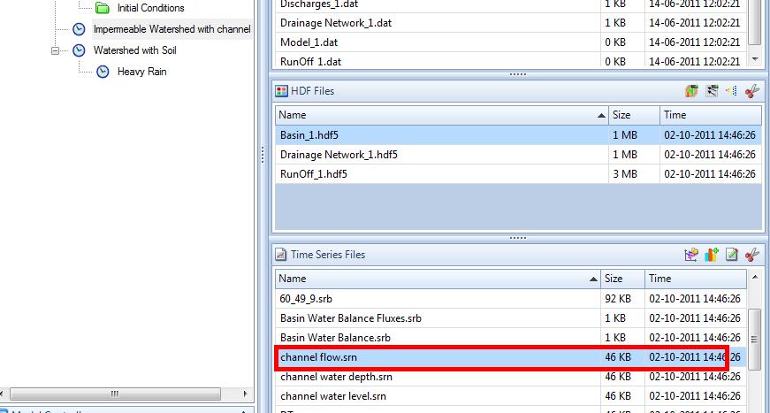 Under the time series result files list, select a file called channel flow. Double click it.
