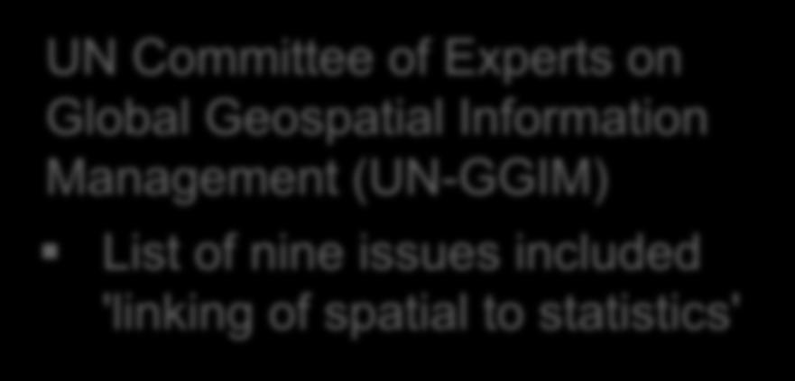 included 'linking of spatial to statistics'