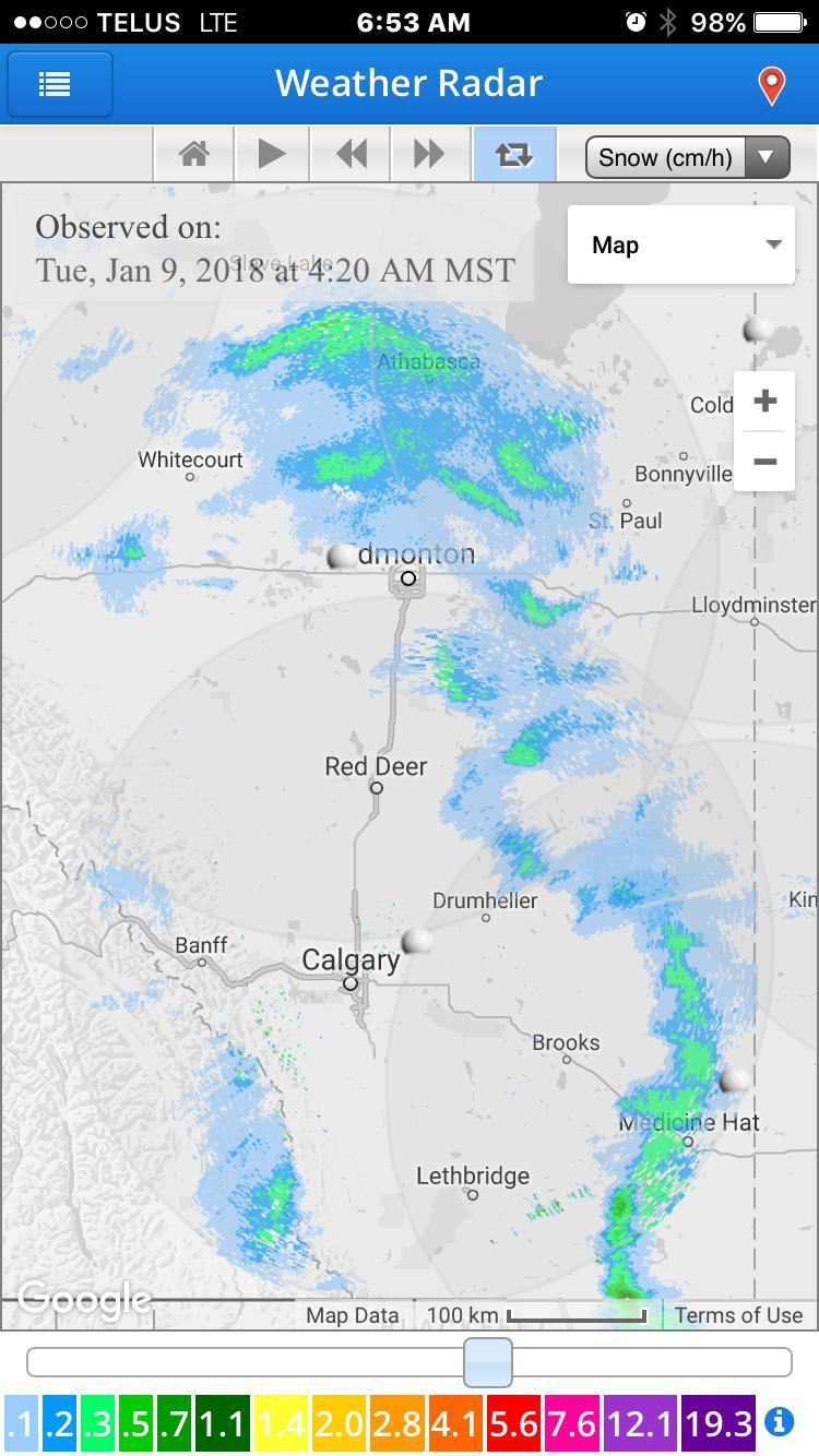 Mobile Friendly Web Pages Weather Radar Updates every 10 mins