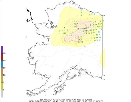 6. FORECAST RESULTS FOR OR MORE FLASHES For the summer of 8, the SPC worked with the Salt Lake City National Weather Service Office and the Eastern Great Basin Geographic Area Coordination Center to