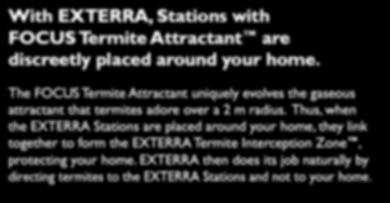 EXTERRA - Scientifically Proven Colony Elimination Under carefully controlled conditions designed to simulate what occurs when liquid chemicals are applied around your home, one independent