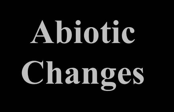 Abiotic Changes ph: 8 5.