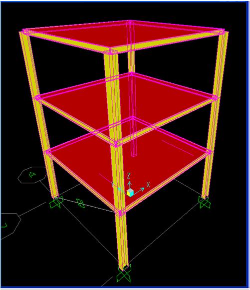 APPLICAION OF 3-D MODEL(2/5) frame A frame B he "frame A" was subected to base exctatons of the whte nose wth the 200gal of base exctaton level.