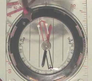 Setting Declination The compass s declination scale must be set to compensate for the difference between true north and magnetic north.