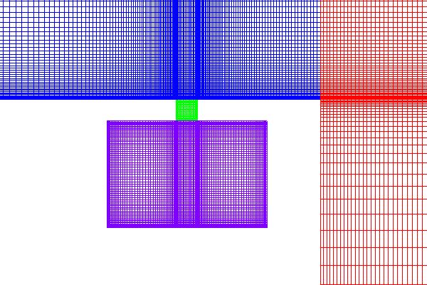 .5h.5h.5h.5h zone1 zone3.5h zone4.375h.15h zone Fig. 6. Computational grid (side-view of synthetic jet) zone1 zone3 zone4 zone Fig. 7. Computational grid (front view of synthetic jet) Table.