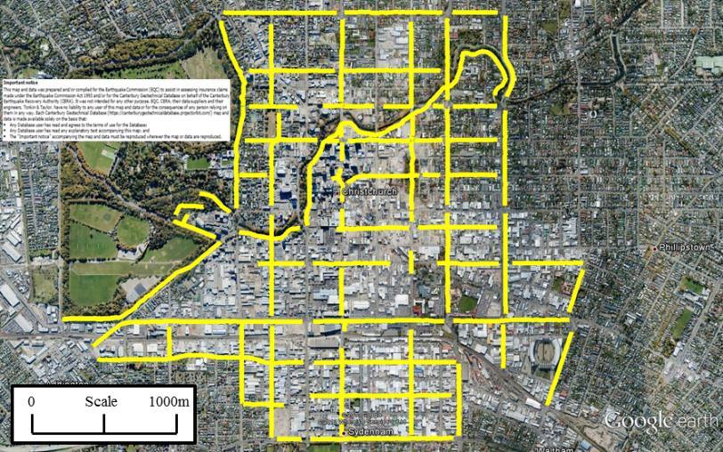 V S profiles of Christchurch CBD were developed in order to estimate the low strain shear modulus, G max, for site response analyses.