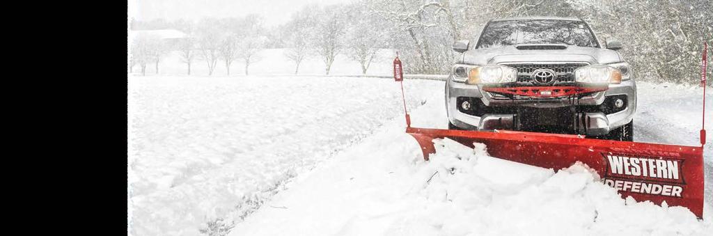CLEAR YOUR PROPERTY LIKE A PRO. Defend your driveway from the deepest drifts with the WESTERN DEFENDER compact snowplow.