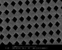 103 Two-Dimensional Photonic Crystal Slabs (a) (b) Figure 2.14 (a) SEM image of the chessboard lattice X-ray mask, with a = 564nm.