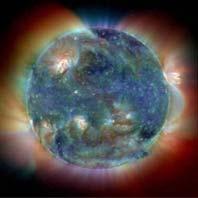 These ions emit light in the ultraviolet region of the solar spectrum that is only accessible from space. 3a.