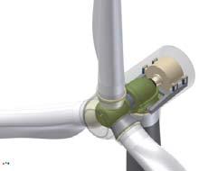 10 MW Class, Direct Drive HTS Wind Turbine Size Comparison Conventional Geared with DFIG (Repower) Dr=129m Direct Drive,