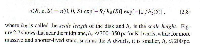 MW:thick and thick disks Using the MW spherical polar coordinate R,Φ,z, we can approximate the