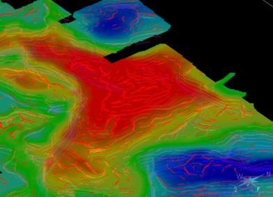 worms map & known gold deposits Automated edge detection method for