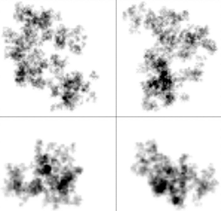 Hierarchical Density Structure Fractal generating algorithm reproduces observed structure and fractal dimension, D, of
