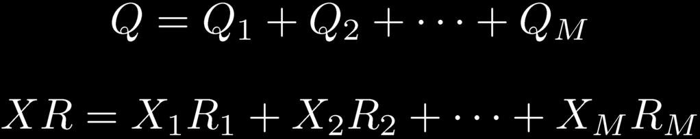 subsystem: Q = X R Here, Q = Total number