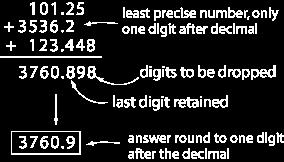 significant figures Adding or Subtracting The result should be 